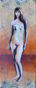 emiliano---stella---figura-femminile---tecnica---mista---su---tela---50x20cm---popart-streetart---informalart-portrait----